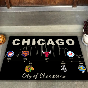 Chicago Sports History Doormat for Fans