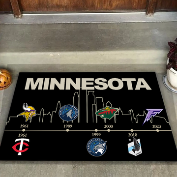 Minnesota Sports History Doormat for Fans