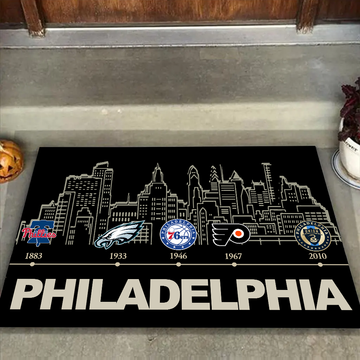 Philadelphia Sports History Doormat for Philly Fans