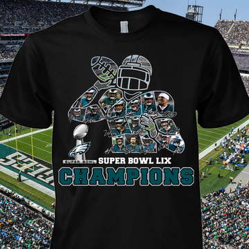 Philadelphia Eagles 2024 Super Bowl LIX Champions T-Shirt for Fans