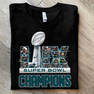 Philadelphia Eagles 2024 Super Bowl LIX Champions T-Shirt for Fans
