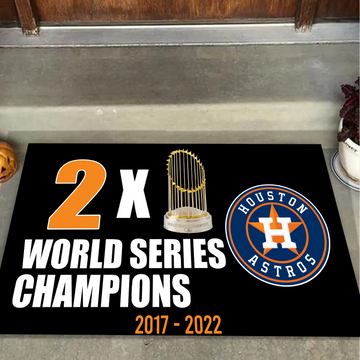 2x World Series Champions Houston Astros Doormat for Astros Fans