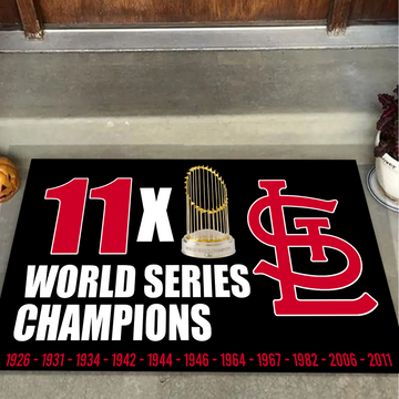 11x World Series Champions St. Louis Cardinals Doormat for Cardinals Fans