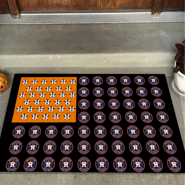 Houston Astros American Flag Doormat for Fans