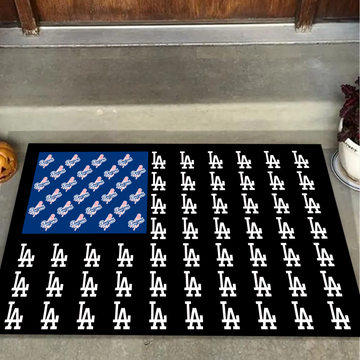 Los Angeles Dodgers American Flag Doormat for Fans