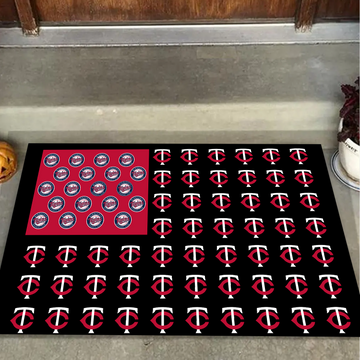 Minnesota Twins American Flag Doormat for Fans