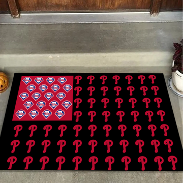 Philadelphia Phillies American Flag Doormat for Fans