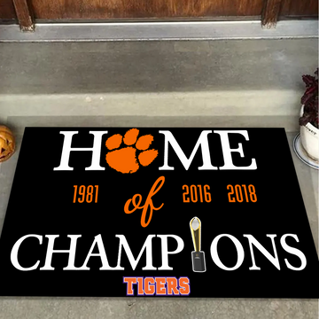 Home of Champions Clemson Tigers Doormat for Clemson Fans