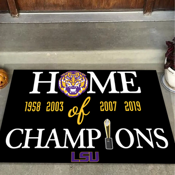 Home of Champions LSU Tigers Doormat for LSU Fans