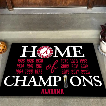 Home of Champions Alabama Crimson Tide Doormat for Alabama Fans