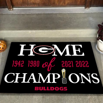 Home of Champions Georgia Bulldogs Doormat for Bulldogs Fans