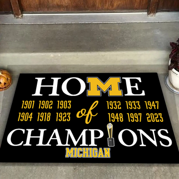 Home of Champions Michigan Wolverines Doormat for Michigan Fans
