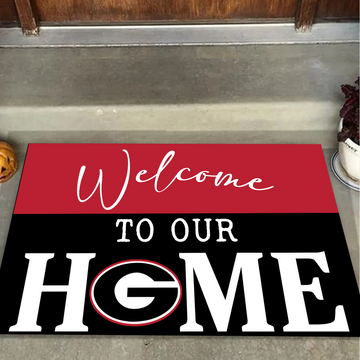Welcome To Our Home Doormat Georgia Bulldogs Doormat For Fans