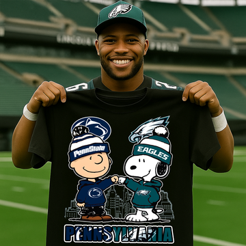 Penn State Nittany Lions x Philadelphia Eagles Snoopy Shirt β Pennsylvania Football Fan Tee