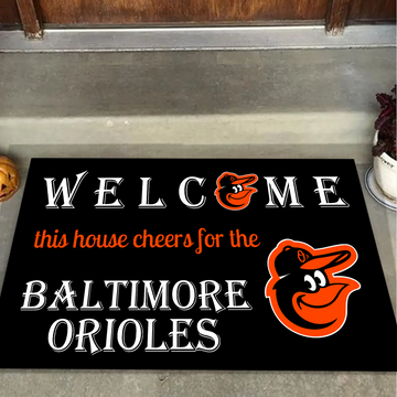 Welcome This House Cheers for Baltimore Orioles Doormat