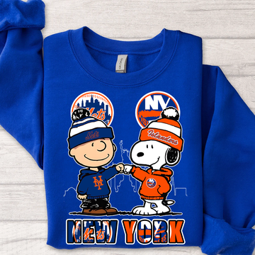 New York Mets x Islanders Snoopy Shirt β NYC Baseball & Hockey Fan Tee