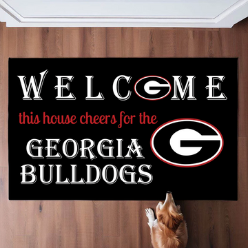 Welcome This House Cheer for Georgia Doormat