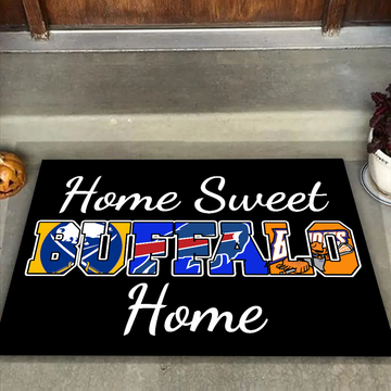 Home Sweet Buffalo Home Doormat for Buffalo Sports Fans