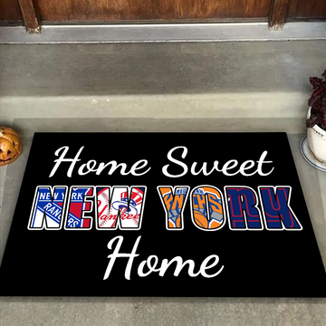 Home Sweet New York Home Doormat for New York Sports Fans
