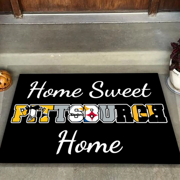 Home Sweet Pittsburgh Home Doormat for Pittsburgh Sports Fans