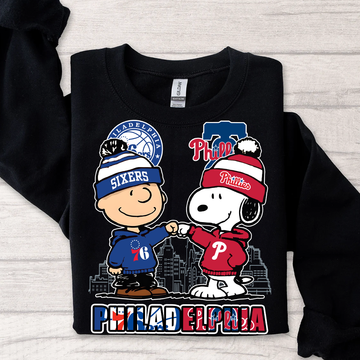 Philadelphia 76ers x Phillies Snoopy Shirt – Philly Sports Fans Tee