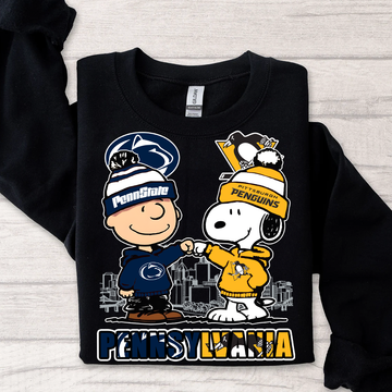 Penn State Nittany Lions x Pittsburgh Penguins Snoopy Shirt – Pennsylvania Sports Fan Tee