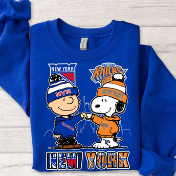 New York Rangers x Knicks Snoopy Tee for Fans