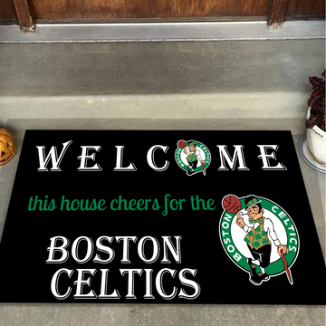 Welcome This House Cheers for Boston Celtics Doormat for Fans
