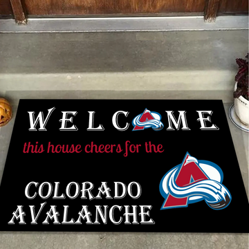 Welcome This House Cheers for Colorado Avalanche Doormat for Fans