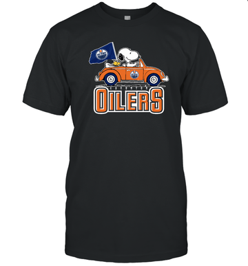 Edmonton Oilers Snoopy T-Shirt for OIlers Fans