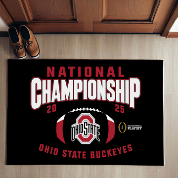 National Champions 2025 Ohio State Buckeyes Doormat for Fans