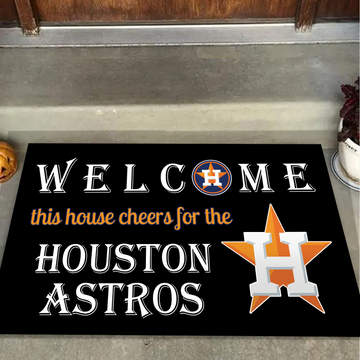 Welcome This House Cheers for The Houston Astros Doormat for Fans