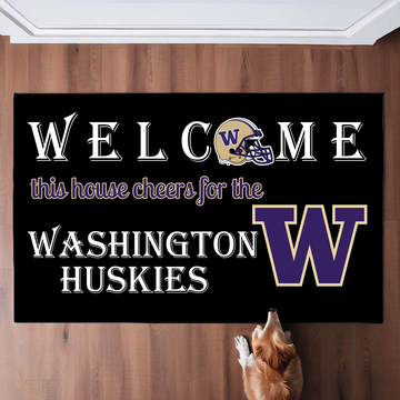 Welcome This House Cheer for Washington Huskies Doormat