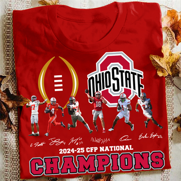2024-25 CFP National Champions Ohio State Buckeyes Friends T-Shirt for Fans