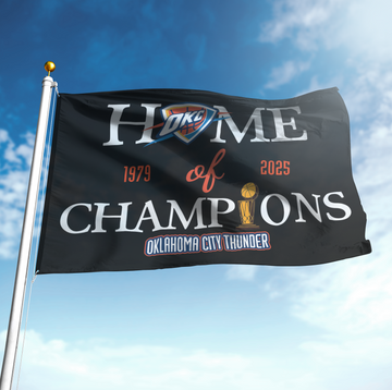 Home of Champions Oklahoma City Thunder 2025 NBA Finals Champions Flag for Fans