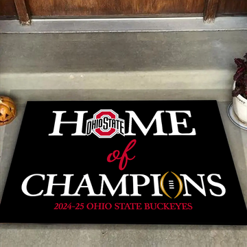 Home Of Champions Ohio State Buckeyes Doormat for Fans