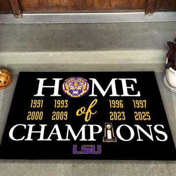 LSU Tigers 2025 NCAA Men's College World Series Champions Mat for LSU Fans
