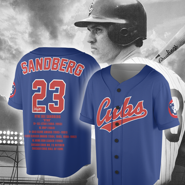 FOREVER #23 A Chicago Cubs Legend RYNE SANDBERG Thank You For The Memories Jersey for Fans