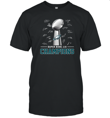 Philadelphia Eagles Signature Super Bowl LIX Champions T-Shirt for Fans