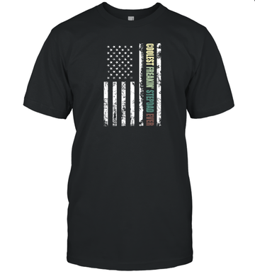 Coolest Freakin Stepdad Ever American Flag Shirt