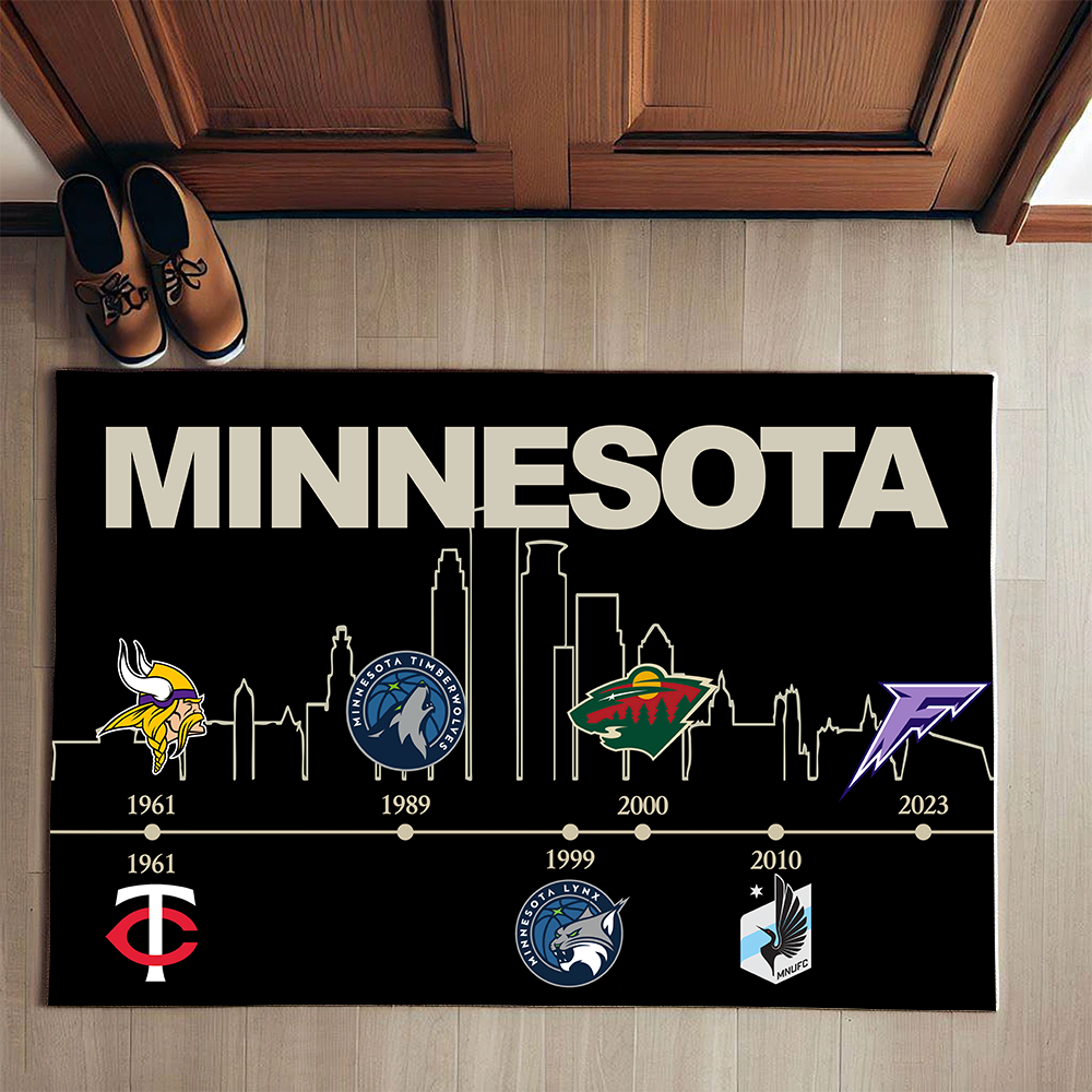 Minnesota Sports History Doormat for Fans