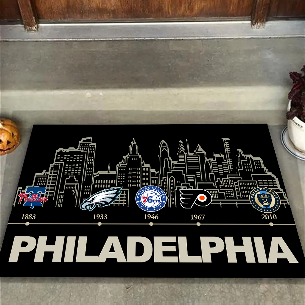 Philadelphia Sports History Doormat for Philly Fans