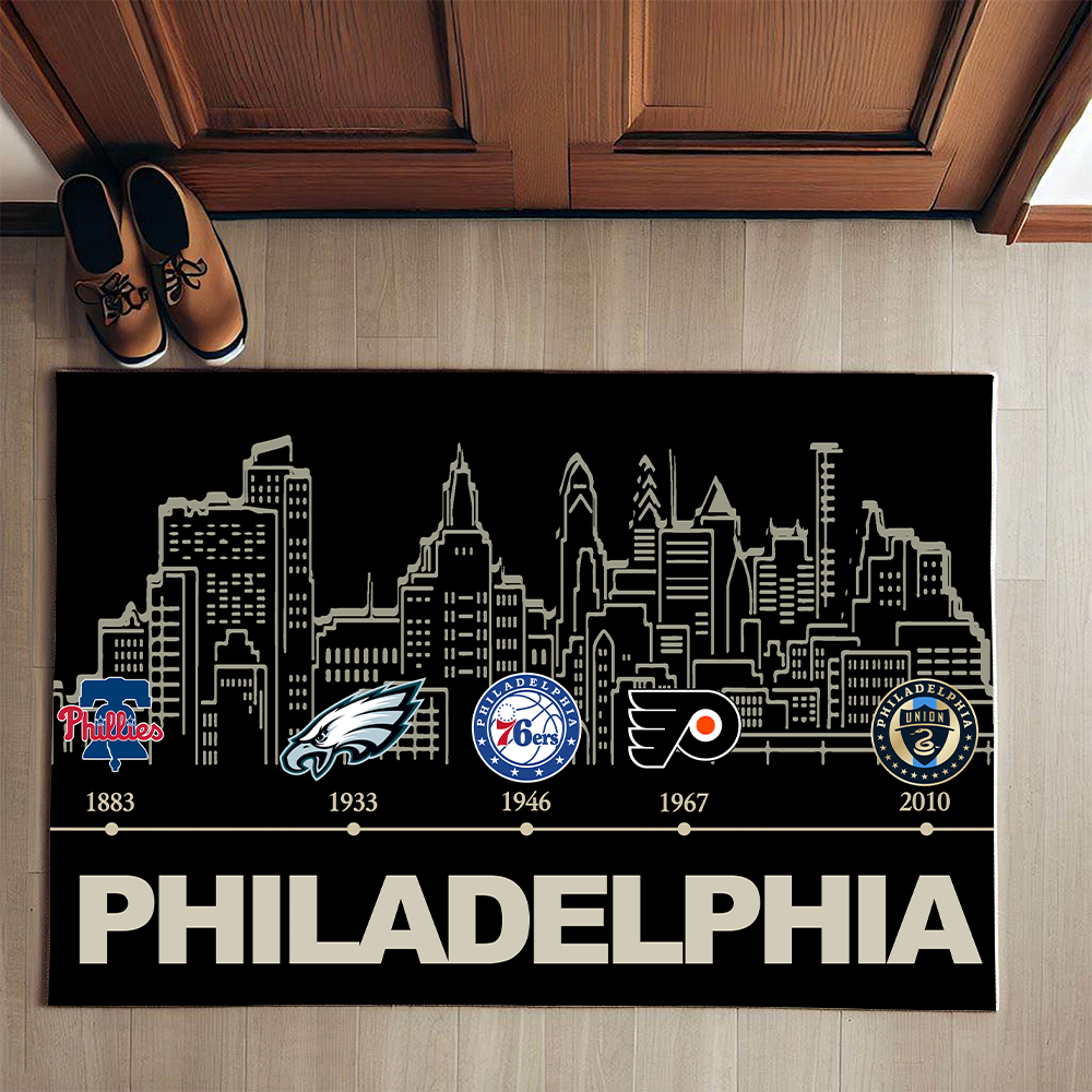 Philadelphia Sports History Doormat for Philly Fans