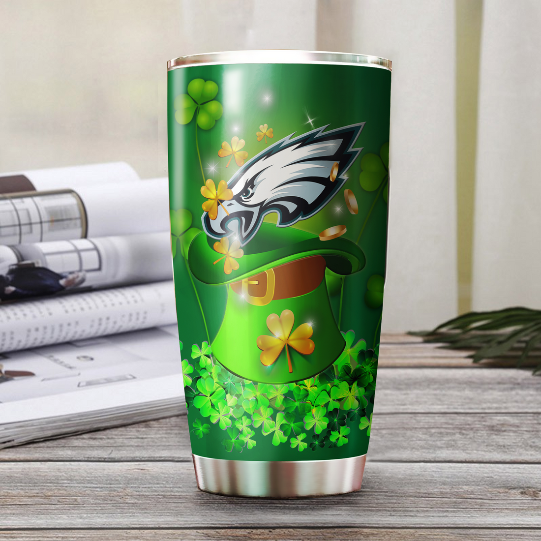 Philadelphia Eagles St Patrick Day Tumbler for Fans