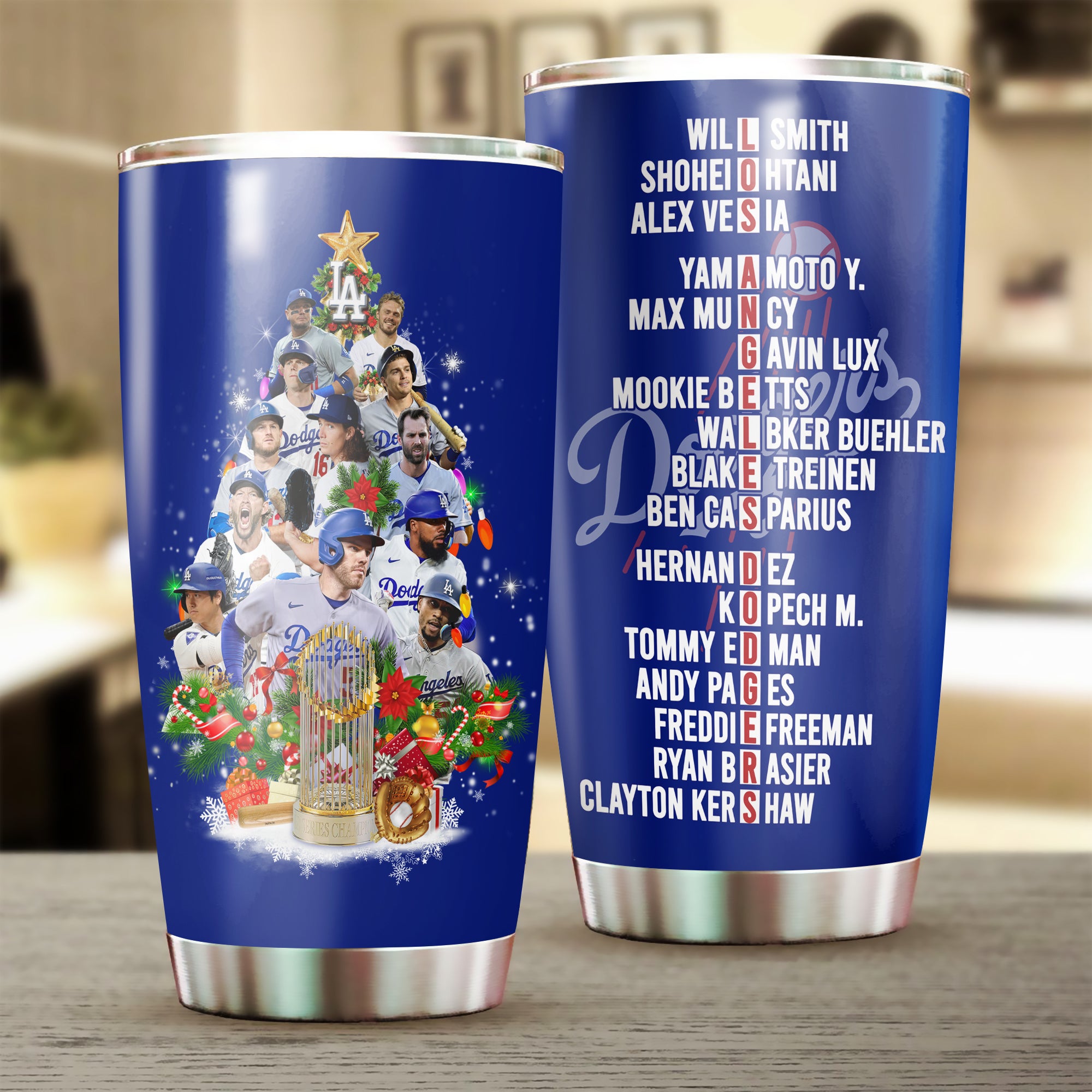Dodgers Christmas 2024 Tumblers