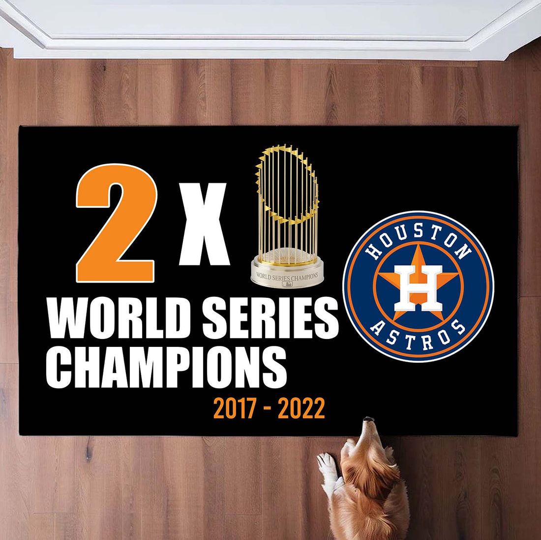 2x World Series Champions Houston Astros Doormat for Astros Fans