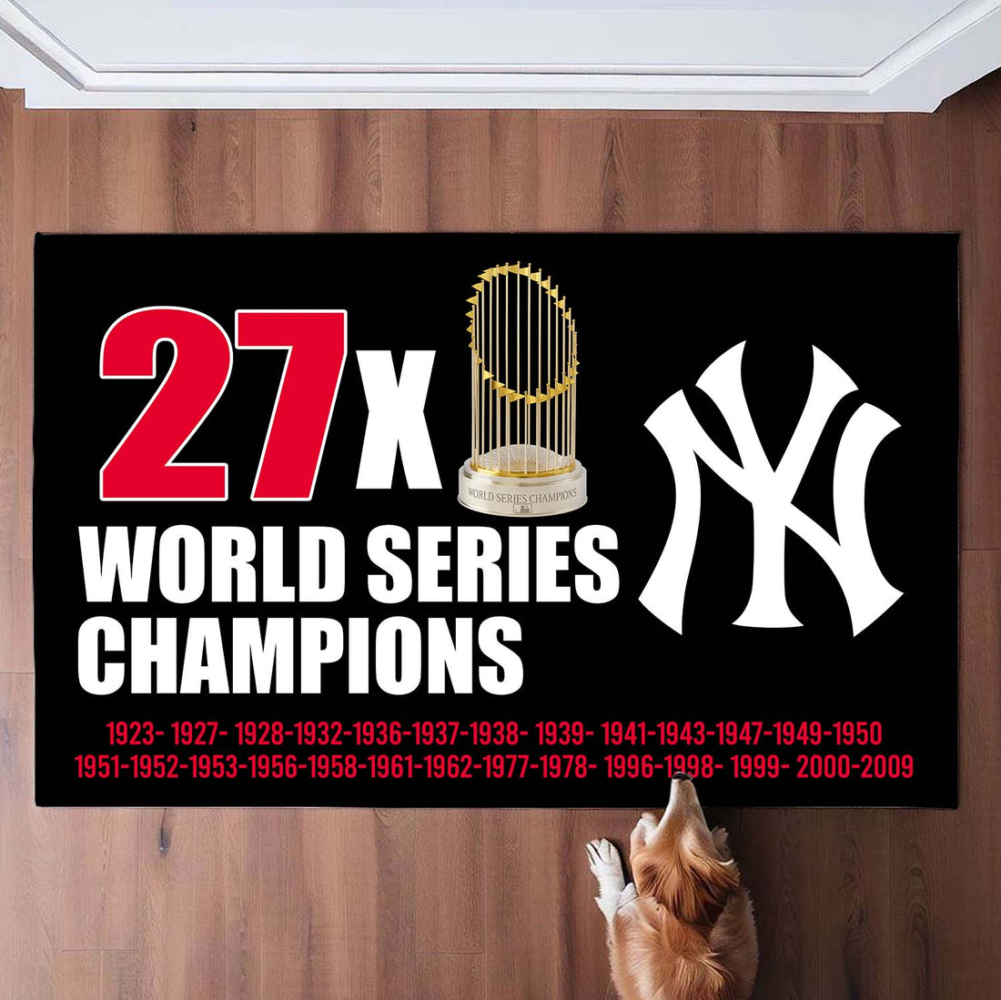 27x World Series Champions New York Yankees Doormat for Yankees Fans