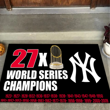 27x World Series Champions New York Yankees Doormat for Yankees Fans