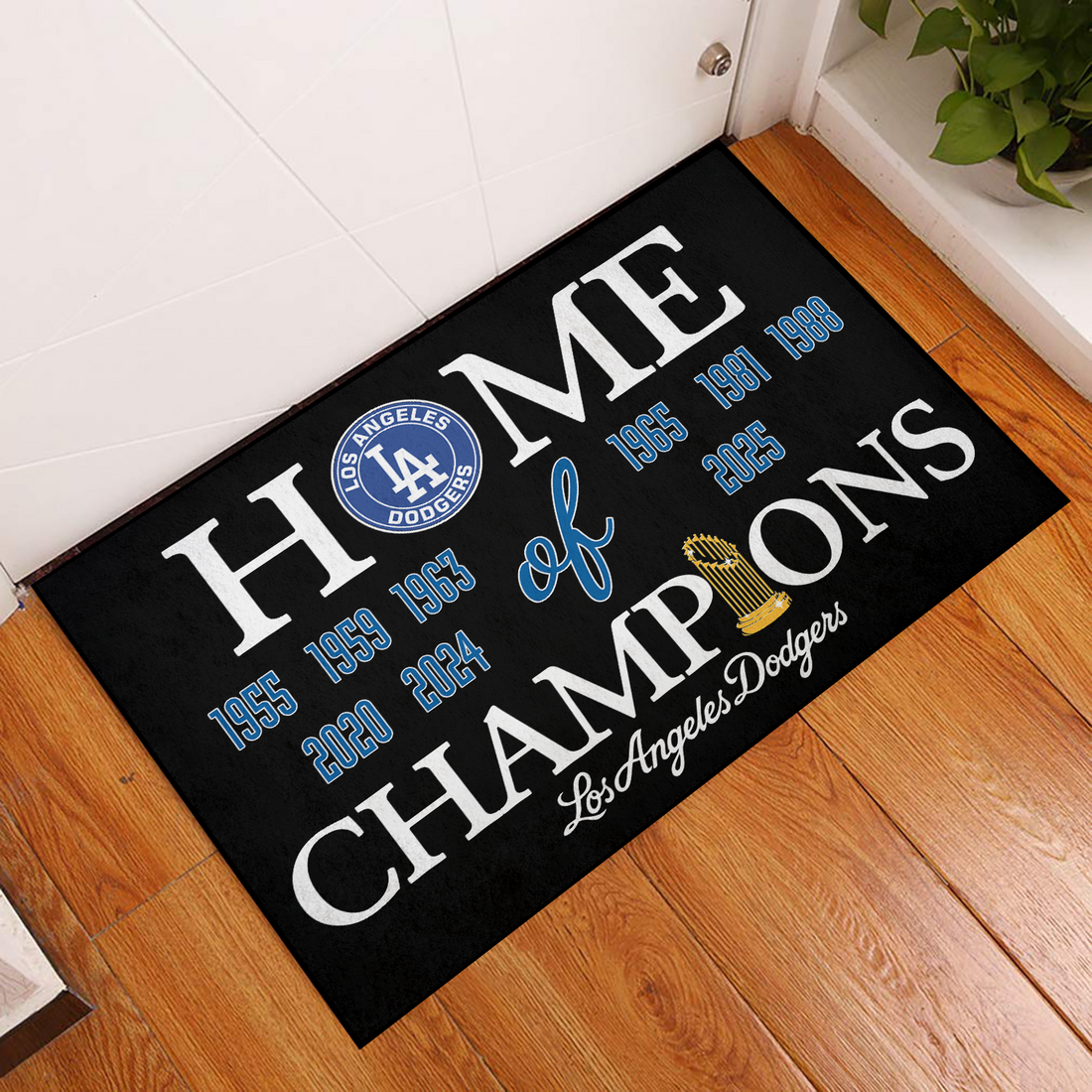 Back 2 Back World Series Champions Mat for LA Fans
