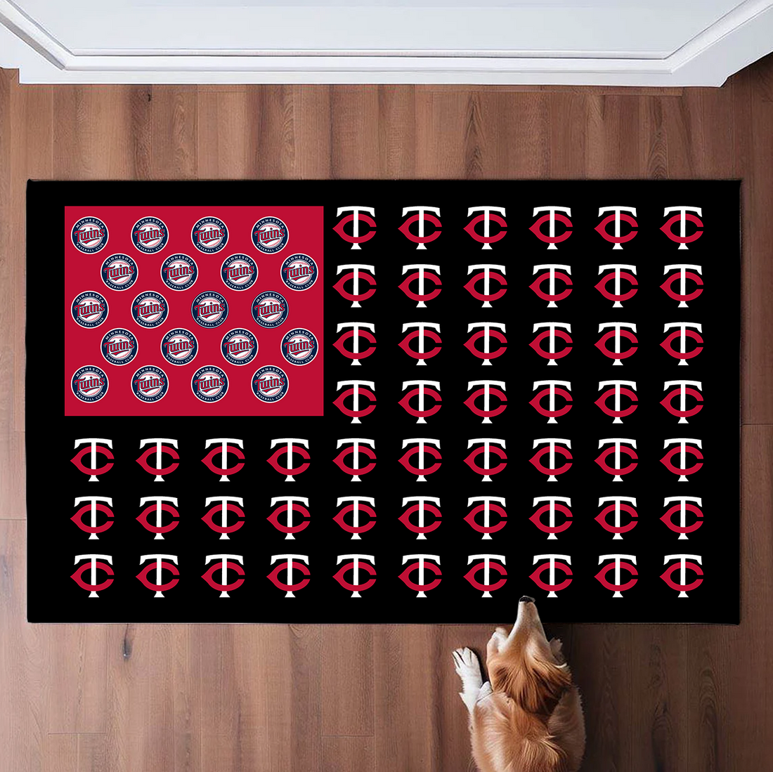 Minnesota Twins American Flag Doormat for Fans